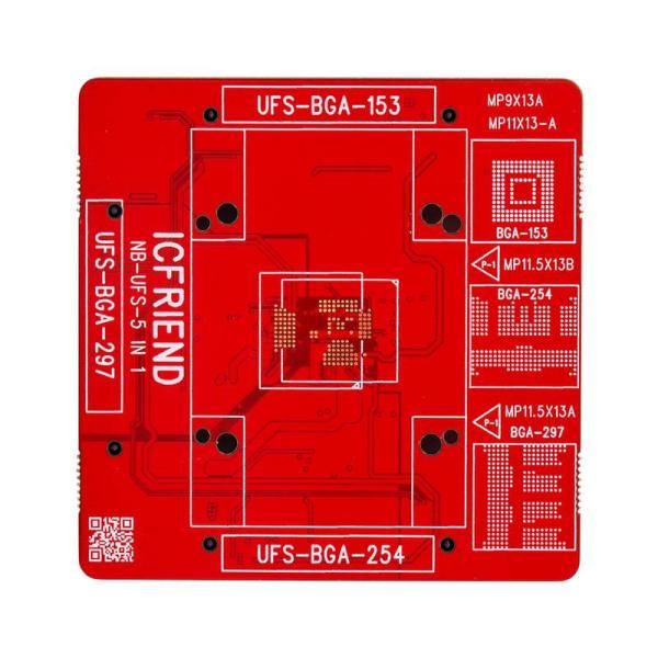Icfriend UFS & eMMC Socket PCB – 297, 2-in-1, 5-in-1, 153 F64, 254 & 4-in-1 Models
