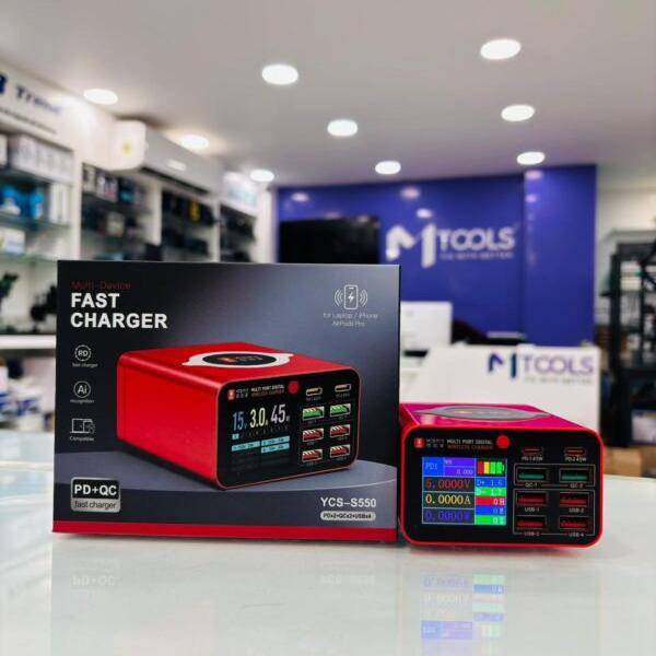 YCS-S550 Multi 8 Port USB Wireless Charger