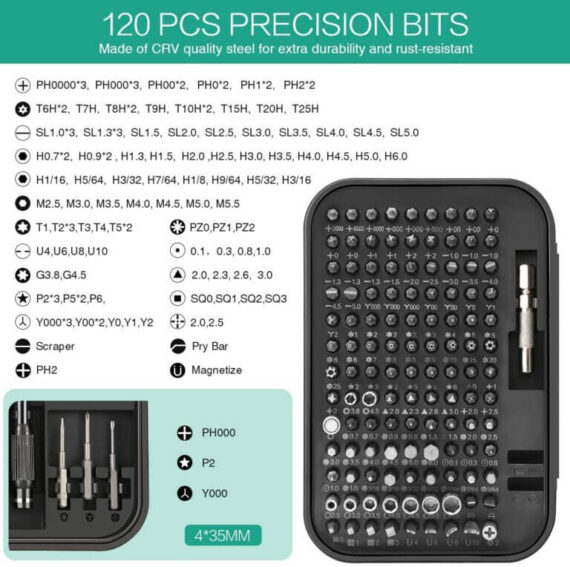 130 In 1 Screwdriver Tool Kit for repairing phones, tablet, watches, laptop, cameras - Image 2
