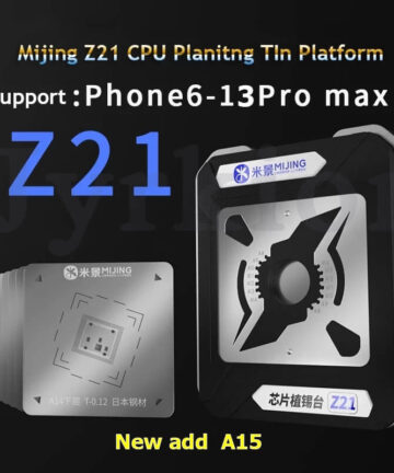 Mijing Z21 IC CPU BGA Reballing Fixture for A8 A9 A10 A11 A12 A13 A14 A14S A15 Repair Kit with Stencil