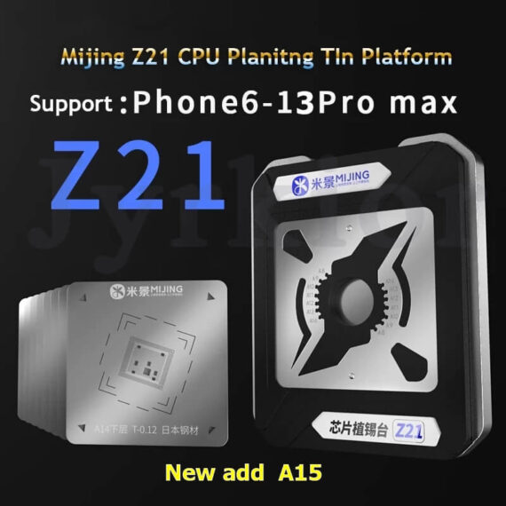 Mijing Z21 IC CPU BGA Reballing Fixture for A8 A9 A10 A11 A12 A13 A14 A14S A15 Repair Kit with Stencil
