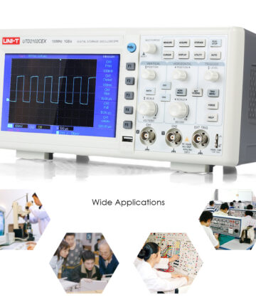 UNI-T UTD2102CEX Oscilloscope USB OTG Interface Oscillometer 2CH 100MHz 1GS/s Digital Storage Oscilloscopes 7 inches TFT LCD Display