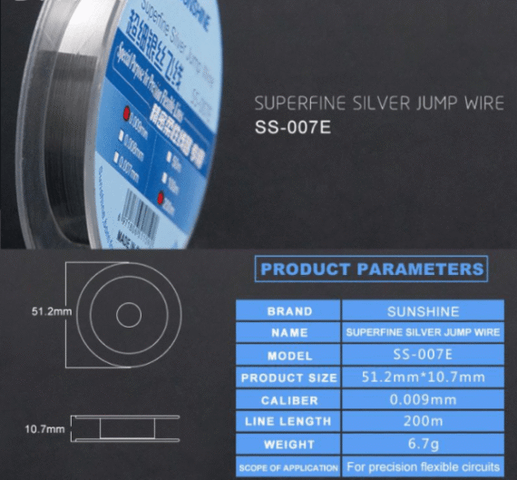 SUNSHINE SS 007E Flying Line Jump Wire 0.007mm - Image 2