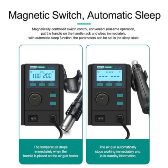 Quick 2008D+ 750W Lead-free Intelligent Digital Display Hot Air Gun