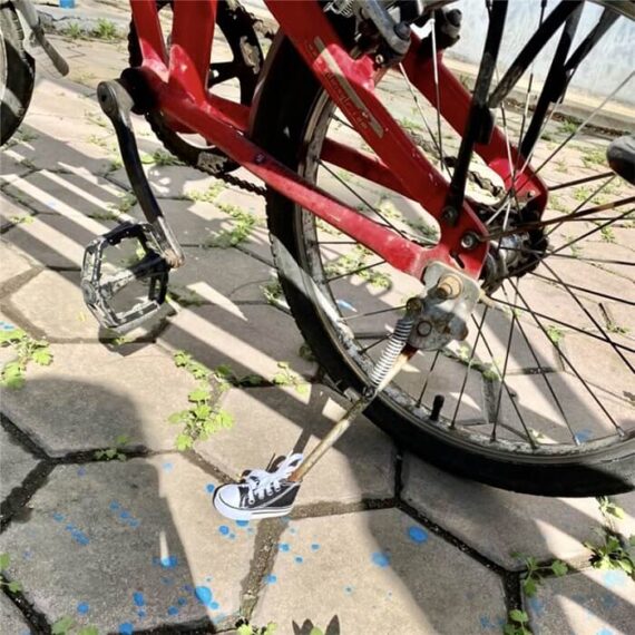 Mini Canvas Bike Stand Shoe Cover - Image 4